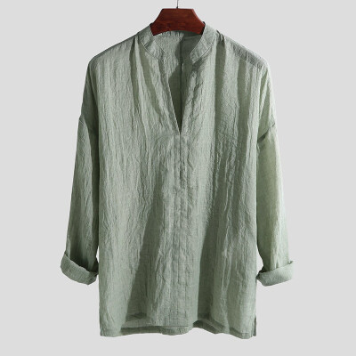 Toponeto Mens Causal Shirt Breathable Long Sleeve Loose Solid Color V-Neck Top Blouse
Toponeto Mens Causal Shirt Breathable Long Sleeve Loose Solid Color V-Neck Top Blouse