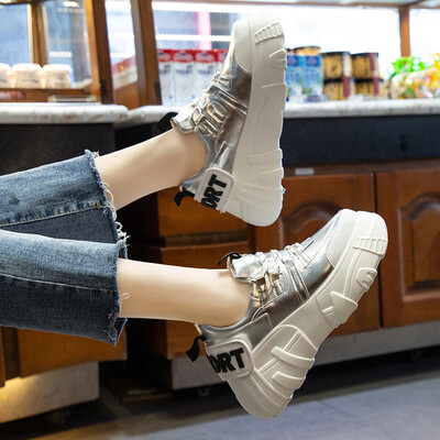 Thick-soled muffin heel womens shoes low-upper shoes lace-up sneakers autumn&winter studentsshoes daddys shoes are cool
Thick-soled muffin heel womens shoes low-upper shoes lace-up sneakers autumn&winter studentsshoes daddys shoes are cool