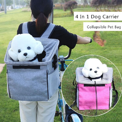 4 In 1 Dog Carrier Bicycle Basket Booster Bag Collapsible Backpack Adjustable Car Travel Pet Carrier for Dogs&Cats
4 In 1 Dog Carrier Bicycle Basket Booster Bag Collapsible Backpack Adjustable Car Travel Pet Carrier for Dogs&Cats