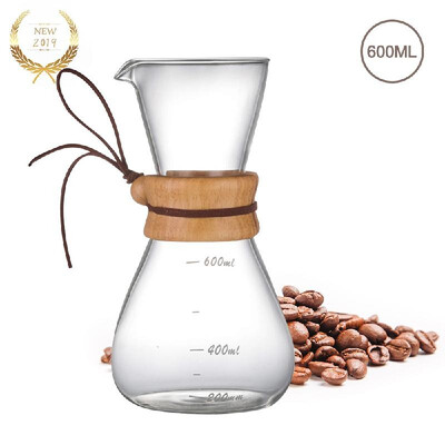 Pour Over Clear Coffee Carafe 600ml Coffee Pot Borosilicate Cork Band Handle Measuring Marks Safe Non-toxic Durable Coffee Server
Pour Over Clear Coffee Carafe 600ml Coffee Pot Borosilicate Cork Band Handle Measuring Marks Safe Non-toxic Durable Coffee Server