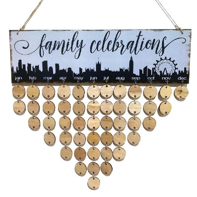 Wooden Calendar Board Sign Family Celebration&Birthday Reminder DIY Wooden Craft for Home Decoration
Wooden Calendar Board Sign Family Celebration&Birthday Reminder DIY Wooden Craft for Home Decoration