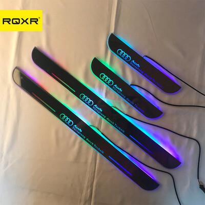 Acrylic door sill plate strip with led decorative welcome light moving door scuff for Audi
Acrylic door sill plate strip with led decorative welcome light moving door scuff for Audi