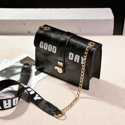 Shangxin Xiaochao Korean version Baitao inclined chic chain single shoulder fashion bags