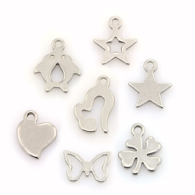 304 Stainless Steel Charms Mixed Shapes Pendants Stainless Steel Color 713x612x1mm Hole 13x5mm
304 Stainless Steel Charms Mixed Shapes Pendants Stainless Steel Color 713x612x1mm Hole 13x5mm
