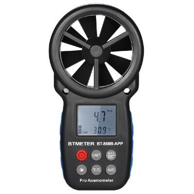 BTMETER Digital Anemometer Handheld Wind Speed Meter Weather Meter Wind SpeedTemperature Meter APP Control for Mobile Phone
BTMETER Digital Anemometer Handheld Wind Speed Meter Weather Meter Wind SpeedTemperature Meter APP Control for Mobile Phone