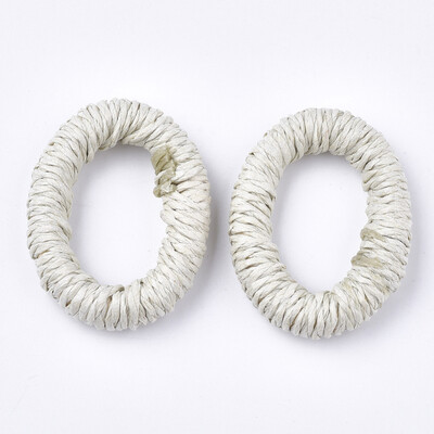 Handmade Paper Woven Linking Rings Imitation Raffia with Wood Inside Oval Honeydew 4045x3033x79mm Inner measure 2528x15
Handmade Paper Woven Linking Rings Imitation Raffia with Wood Inside Oval Honeydew 4045x3033x79mm Inner measure 2528x15