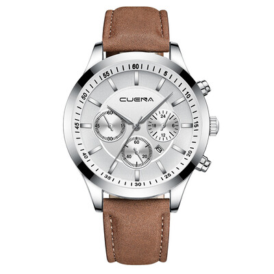 Gobestart CUENA Mens Business Leath Belt Watch Three Eyes Six-Piece Calendar Quartz Watch
Gobestart CUENA Mens Business Leath Belt Watch Three Eyes Six-Piece Calendar Quartz Watch