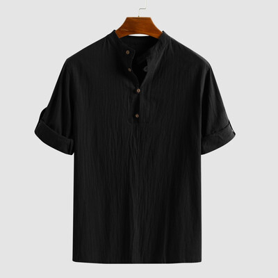 Toponeto Mens Baggy Linen Blend Solid Color Three Quarter Sleeve Stand Collar Shirts
Toponeto Mens Baggy Linen Blend Solid Color Three Quarter Sleeve Stand Collar Shirts