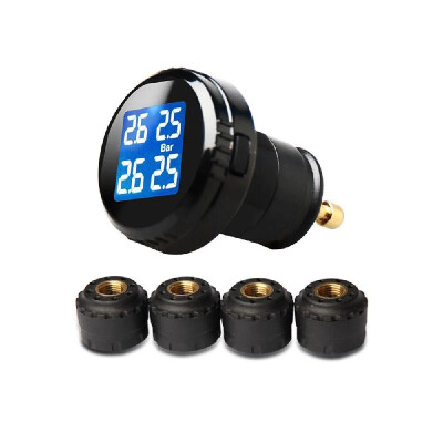 Tire Pressure Monitor with 4 External Cap Sensors Wireless Tire Pressure Monitoring System TPMS Cigarette Lighter Plug LCD Blue Ba
Tire Pressure Monitor with 4 External Cap Sensors Wireless Tire Pressure Monitoring System TPMS Cigarette Lighter Plug LCD Blue Ba