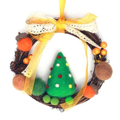 Christmas Handmade Wool Felt DIY Package Garland Wreath Wool Felting Craft Needle Felting Material Kit For Christmas
Christmas Handmade Wool Felt DIY Package Garland Wreath Wool Felting Craft Needle Felting Material Kit For Christmas
