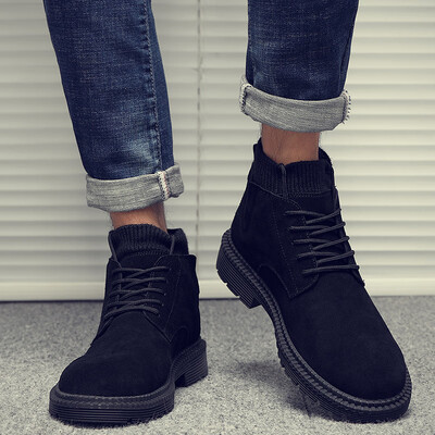 Martin boots mens tide British high mens Martin shoes leather retro socks Martin shoes
Martin boots mens tide British high mens Martin shoes leather retro socks Martin shoes