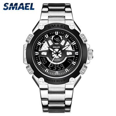 SMAEL 1383 30m Waterproof Quartz Wristwatch Dual Display Mens Sports Watch With Stainless Steel Strap
SMAEL 1383 30m Waterproof Quartz Wristwatch Dual Display Mens Sports Watch With Stainless Steel Strap