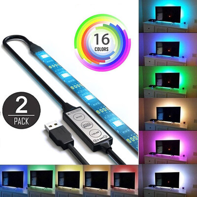 Gobestart 2Pcs USB Powered RGB 5050 LED Strip Lighting For TV Computer Background Light
Gobestart 2Pcs USB Powered RGB 5050 LED Strip Lighting For TV Computer Background Light