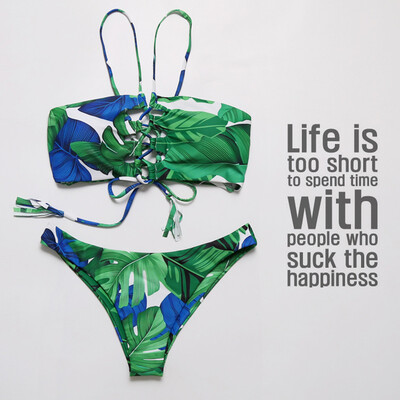 Roseonmyhand Women Swimwear Bikini Set Print Leaves Push-Up Padded Bathing Swimsuit Beachwear
Roseonmyhand Women Swimwear Bikini Set Print Leaves Push-Up Padded Bathing Swimsuit Beachwear