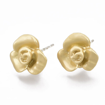 Alloy Stud Earrings with Steel Pin Matte Style Flower Matte Golden 105x105115mm Pin 07mm
Alloy Stud Earrings with Steel Pin Matte Style Flower Matte Golden 105x105115mm Pin 07mm