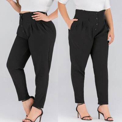 Gobestart Womens Plus Size Solid Pocket Button Loose Casual Wide Leg Fold Leggings Pants
Gobestart Womens Plus Size Solid Pocket Button Loose Casual Wide Leg Fold Leggings Pants