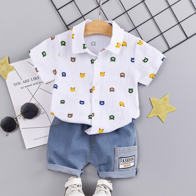 Summer Children Baby Boys Casual Short Sleeve Cartoon Bear Print T-shirt TopsShorts Costume Set
Summer Children Baby Boys Casual Short Sleeve Cartoon Bear Print T-shirt TopsShorts Costume Set