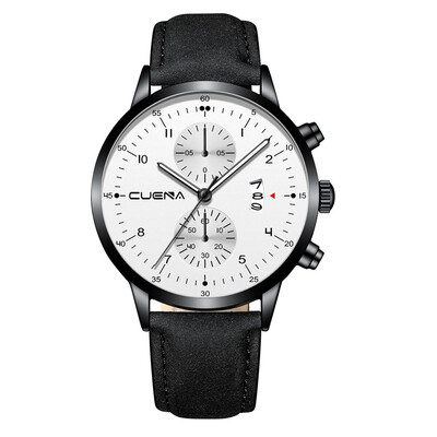 Gobestart CUENA Mens Business Leath Belt Watch Three Eyes Six-Piece Calendar Quartz Watch
Gobestart CUENA Mens Business Leath Belt Watch Three Eyes Six-Piece Calendar Quartz Watch