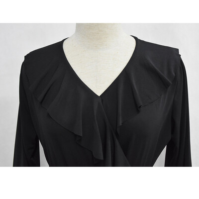 Sexy Women V Neck Long Sleeves Plus Size Dress Ruffles Irregular Hem Big Size Solid Maxi Dress Black
Sexy Women V Neck Long Sleeves Plus Size Dress Ruffles Irregular Hem Big Size Solid Maxi Dress Black