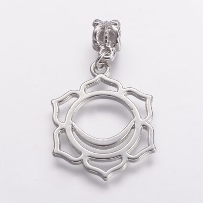 Alloy European Dangle Beads Large Hole Pendants Chakra Svadhishthana Platinum 41mm Pendant 30x23x2mm Hole 4mm
Alloy European Dangle Beads Large Hole Pendants Chakra Svadhishthana Platinum 41mm Pendant 30x23x2mm Hole 4mm