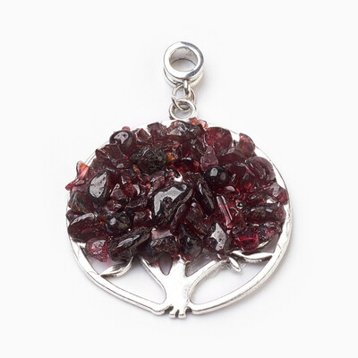 Natural Garnet European Dangle Beads Large Hole Pendants with Antique Silver Plated Alloy Findings Flat Round with Tree
Natural Garnet European Dangle Beads Large Hole Pendants with Antique Silver Plated Alloy Findings Flat Round with Tree