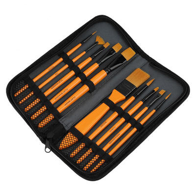 Greensen Popular Practical 10 Piece Nylon Hair Brush Set Canvas Bag Watercolor Gouache Acrylic Brush
Greensen Popular Practical 10 Piece Nylon Hair Brush Set Canvas Bag Watercolor Gouache Acrylic Brush