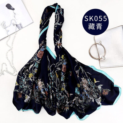 Spring&summer new elegant flower simulation silk scarf new silk satin print ladies sunscreen shawl scarf SK055
Spring&summer new elegant flower simulation silk scarf new silk satin print ladies sunscreen shawl scarf SK055