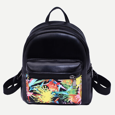 Women PU Leather Backpack Doodle Print Zipper Adjustable Strap Casual School Travel Bag Black
Women PU Leather Backpack Doodle Print Zipper Adjustable Strap Casual School Travel Bag Black