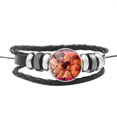 Skisneostype- Kpop BTS Bracelet Bangtan Boys Black Handmade Leather Rope Bracelet Time Gem Cabochon Wristband
Skisneostype- Kpop BTS Bracelet Bangtan Boys Black Handmade Leather Rope Bracelet Time Gem Cabochon Wristband