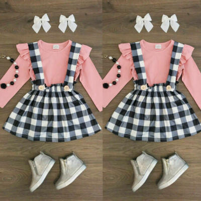 Sweet Toddler Baby Girls Plaid Tops T-shirt Suspender Skirt Dress Outfit Clothes
Sweet Toddler Baby Girls Plaid Tops T-shirt Suspender Skirt Dress Outfit Clothes