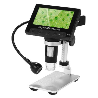 1000X Portable Digital Microscope 43" LCD Display 720P LED Magnifier with Metal Stand&360° Adjustable Lamp for Circuit Board
1000X Portable Digital Microscope 43" LCD Display 720P LED Magnifier with Metal Stand&360° Adjustable Lamp for Circuit Board