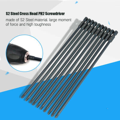 Greensen 10pcs S2 Steel Cross Head PH2 Screwdriver Bits Set 14inch Hex Shank 200mm
Greensen 10pcs S2 Steel Cross Head PH2 Screwdriver Bits Set 14inch Hex Shank 200mm