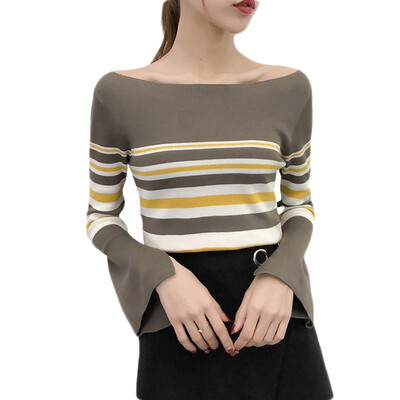 EFINNY Women Long Sleeve Striped Sweater Casual Bottoming Pullovers Female Knitting Sweater Top
EFINNY Women Long Sleeve Striped Sweater Casual Bottoming Pullovers Female Knitting Sweater Top