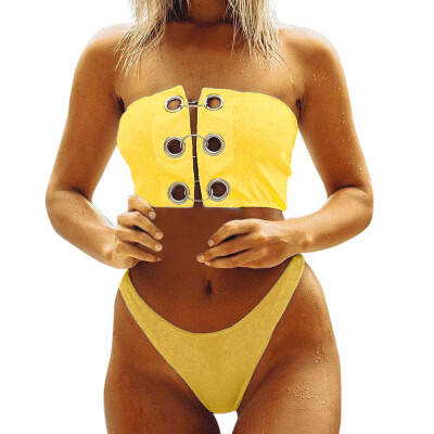 Roseonmyhand Women Iron Ring Push-Up Padded Bra Beach Bikini Set Swimsuit Swimwear
Roseonmyhand Women Iron Ring Push-Up Padded Bra Beach Bikini Set Swimsuit Swimwear