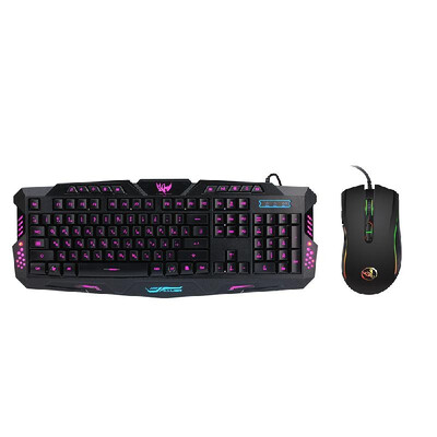 HSXJ English 3 Backlight Wired Gaming Keyboard&Mouse Combo Optical Mice Adjustable DPI 114 Keys
HSXJ English 3 Backlight Wired Gaming Keyboard&Mouse Combo Optical Mice Adjustable DPI 114 Keys