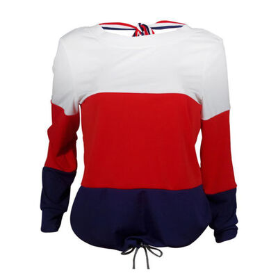 Women Colour Patchwork Long Sleeve T-shirt Ladies Casual Tops O-Neck Bandage Bows Backless
Women Colour Patchwork Long Sleeve T-shirt Ladies Casual Tops O-Neck Bandage Bows Backless