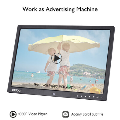 Andoer Upgraded 17 Inch LED Digital Photo Frame Electronic Picture Photo Album 1080P Advertising Machine 1440900 High Resolution
Andoer Upgraded 17 Inch LED Digital Photo Frame Electronic Picture Photo Album 1080P Advertising Machine 1440900 High Resolution