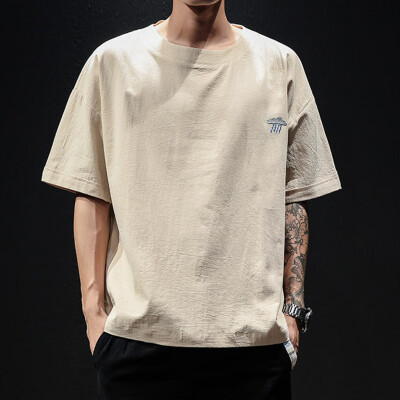 Toponeto Mens Summer Casual Embroidery Cotton Linen O-neck Short Sleeve T-Shirts Tops
Toponeto Mens Summer Casual Embroidery Cotton Linen O-neck Short Sleeve T-Shirts Tops