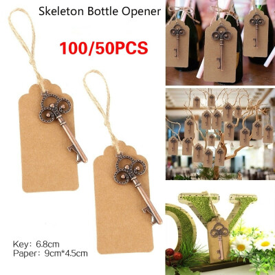 New 10050pcs Plated Vintage Bottle Opener With Tags Wedding Decoration Skeleton Bottle Opener For Party
New 10050pcs Plated Vintage Bottle Opener With Tags Wedding Decoration Skeleton Bottle Opener For Party