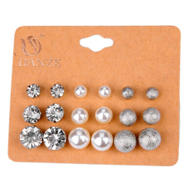 White Rhinestone Vintage Pearl Earrings Set Fashion Ball Earrings Jewelry Set Gifts
White Rhinestone Vintage Pearl Earrings Set Fashion Ball Earrings Jewelry Set Gifts