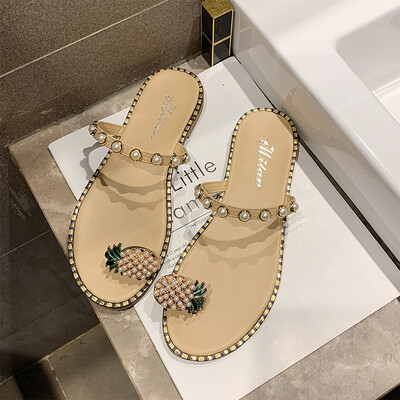 2019 new summer Pearl pineapple slippers for women to wear students Joker Rome flat toe holiday beach
2019 new summer Pearl pineapple slippers for women to wear students Joker Rome flat toe holiday beach