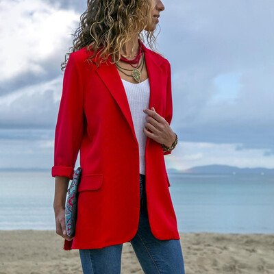 2019 Fashion Woman Suit Jacket Pocket Casual Office Ladies Blazer Female Solid Color Long-sleeved Slim Blazer Women Clothes
2019 Fashion Woman Suit Jacket Pocket Casual Office Ladies Blazer Female Solid Color Long-sleeved Slim Blazer Women Clothes
