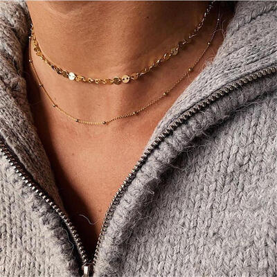 Fashion Women Necklace Round Beads Double Gold Necklace Set Simple Female Wedding Party Jewelry Accessories
Fashion Women Necklace Round Beads Double Gold Necklace Set Simple Female Wedding Party Jewelry Accessories
