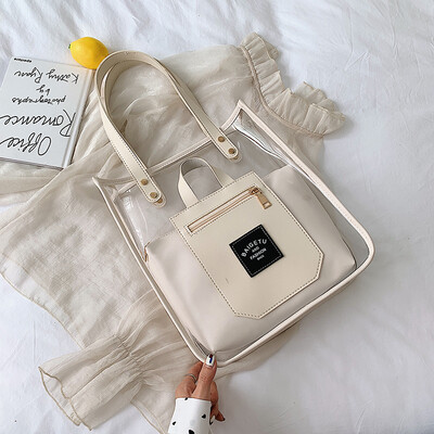 Summer new large-capacity transparent bag handbags new 2019 Korean version of the wild shoulder portable fashion mother package
Summer new large-capacity transparent bag handbags new 2019 Korean version of the wild shoulder portable fashion mother package