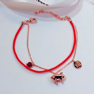 New Fashion Transshipment Blessing The Pig New Years Birthday Red Rope Bracelet Couple Adjustable Hand Strap Women
New Fashion Transshipment Blessing The Pig New Years Birthday Red Rope Bracelet Couple Adjustable Hand Strap Women