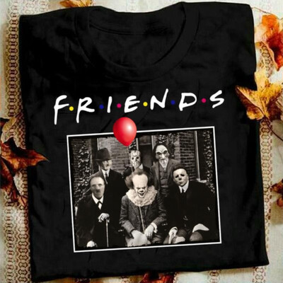 2019 explosion horror friend Pennywise Michael Myers Halloween short-sleeved mens T-shirt black XXXXL
2019 explosion horror friend Pennywise Michael Myers Halloween short-sleeved mens T-shirt black XXXXL