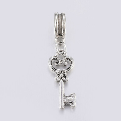 Alloy European Dangle Beads Large Hole Pendants Key Antique Silver 35mm Hole 5mm Pendant about 21x9x2mm
Alloy European Dangle Beads Large Hole Pendants Key Antique Silver 35mm Hole 5mm Pendant about 21x9x2mm