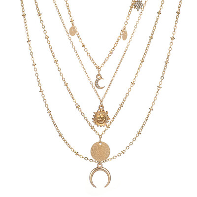 Tocona Bohemian Horns Long Layered Necklaces for Women Gold Color Crystal Star Moons Charms Pendant Necklace Collar 6903
Tocona Bohemian Horns Long Layered Necklaces for Women Gold Color Crystal Star Moons Charms Pendant Necklace Collar 6903