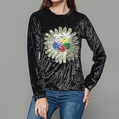 Tailored Fashion Women Leisure Applique Long Sleeve Solid Color O-Neck Sweatshirt Tops
Tailored Fashion Women Leisure Applique Long Sleeve Solid Color O-Neck Sweatshirt Tops