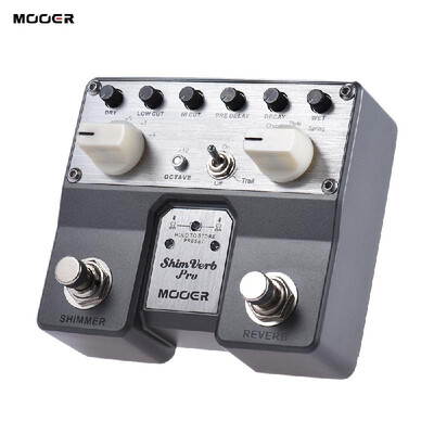 MOOER ShimVerb Pro Digital Reverb Guitar Effect Pedal with Shimmer Effect 5 Reverberation Modes Twin Footswitch
MOOER ShimVerb Pro Digital Reverb Guitar Effect Pedal with Shimmer Effect 5 Reverberation Modes Twin Footswitch